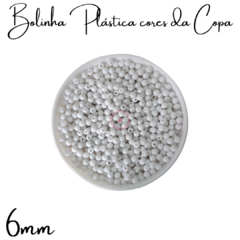 Bolinha Plástica 6 mm CORES DA COPA (50 gramas) - Atelie Rosa di Pano