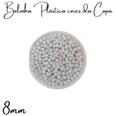 Bolinha Plástica 8 mm CORES DA COPA (50 gramas) - Atelie Rosa di Pano