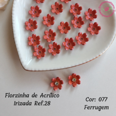 Florzinha de Acrílico Irizada 15mm Ref. 28 (30 unidades) - comprar online