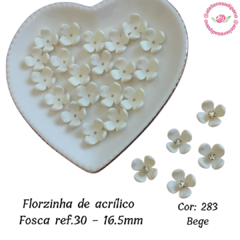 Florzinha de Acrílico Fosca 16,5mm Ref.30 (30 unidades) - loja online