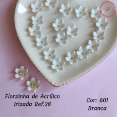 Florzinha de Acrílico Irizada 15mm Ref. 28 (30 unidades) - loja online