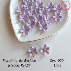 Florzinha de Acrílico Irizada (17,5 mm) Ref.27 - 20 unidades - loja online