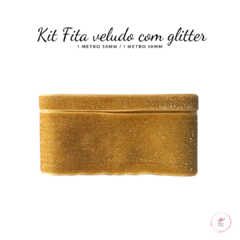 Kit Fita Veludo Esponjada com glitter (2 metros) 1 metro de cada - loja online