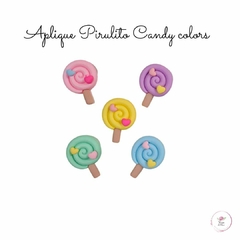 Aplique Pirulito Candy Colors - (5 Unidades - 1 de cada cor)