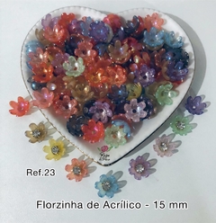 Florzinha de Acrílico 15 mm, Ref.23 (20 gramas)