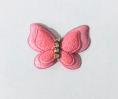 Borboleta de Glitter com Strass - 4,5cm (1 Unidade) - loja online