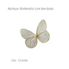 Imagem do Aplique Borboleta de Tule Bordada (2 unidades)