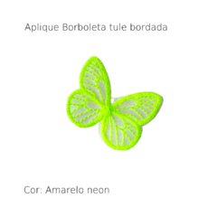 Aplique Borboleta de Tule Bordada (2 unidades)