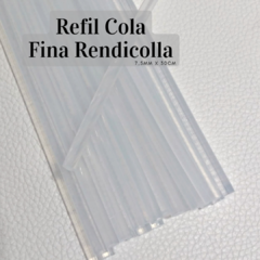 Cola Quente Bastão Rendicolla transparente 7,5mm x 30cm Fina (10 unidades)