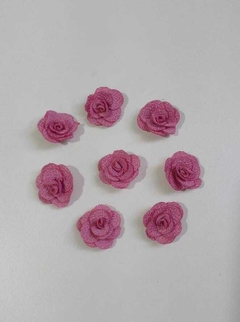 Flor de Tecido (3cm) - 10 Unidades - Atelie Rosa di Pano