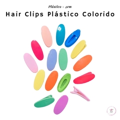 Hair Clip plástico colorido infantil - 4cm Cores sortidas (10 unidades)