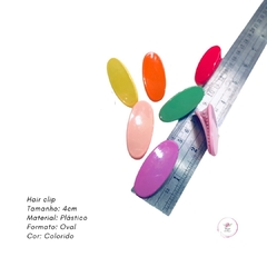 Hair Clip plástico colorido infantil - 4cm Cores sortidas (10 unidades) - comprar online