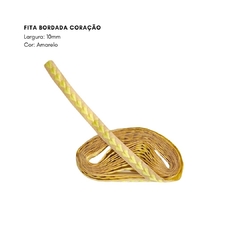 Fita Bordada Coração - 10mm - comprar online