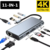 HUB USB C 11 EM 1 COM HDMI/VGA/RJ45/TIPO C/SD/USB3.0/AUX - loja online