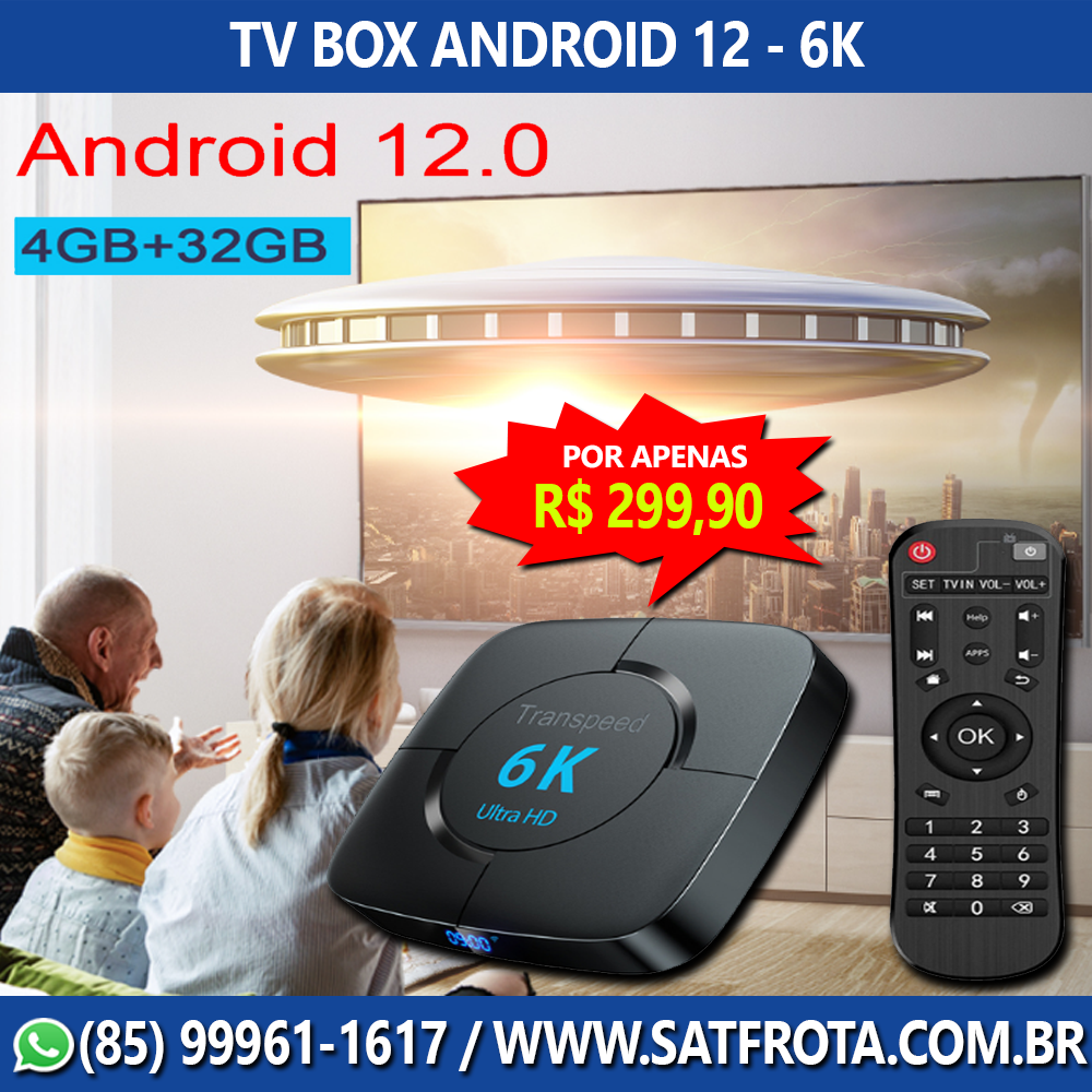 TV BOX ANDROID 12 TRANSPEED 6K