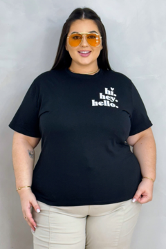 Tshirt Hi Hey Hello Plus Size - comprar online