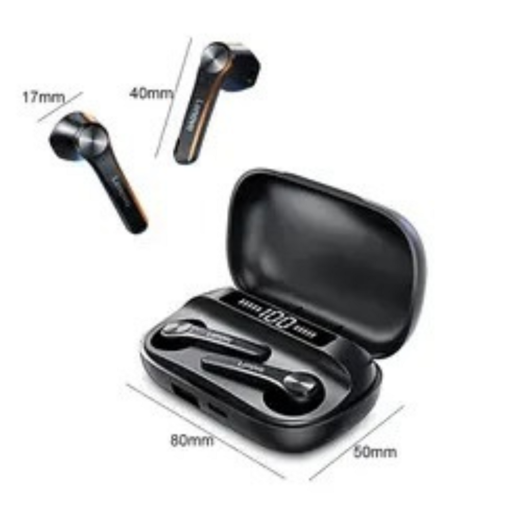 Auriculares Inalámbricos Lenovo Bluetooth Qt81 Ipx4 Negro