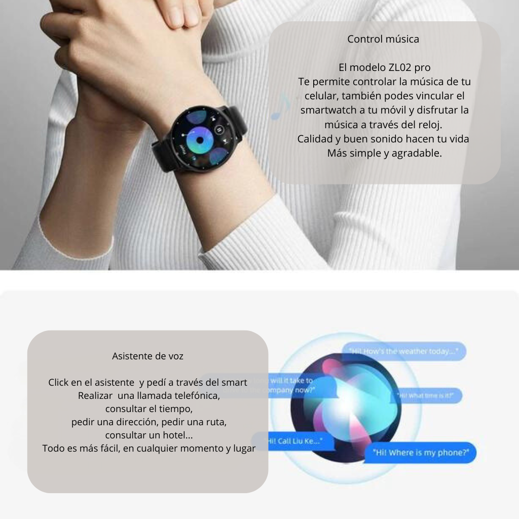 Smartwatch Reloj Inteligente ZL02 PRO Film