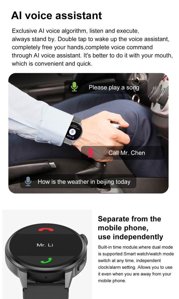 Smartwatch with online voice command