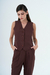 Pantalón Sleek FW24 Twill Marrón - comprar online