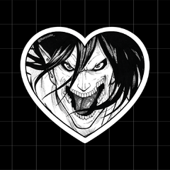 Sticker Corazón Titán de Ataque