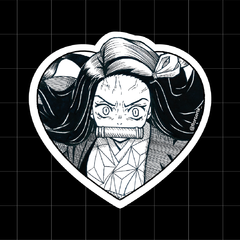 Sticker Corazón Nezuko