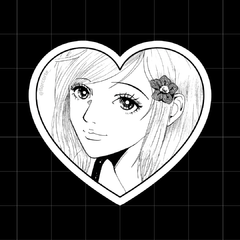 Sticker Corazón Hachi