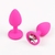 PLUG ANAL EM SILICONE PINK - TAMANHO P - PEDRA ROSA - comprar online