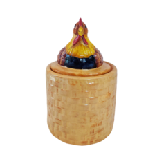 Jar with Chicken lid "Rustic Temptation" - buy online