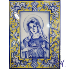 Placa Virgen del sagrado corazón
