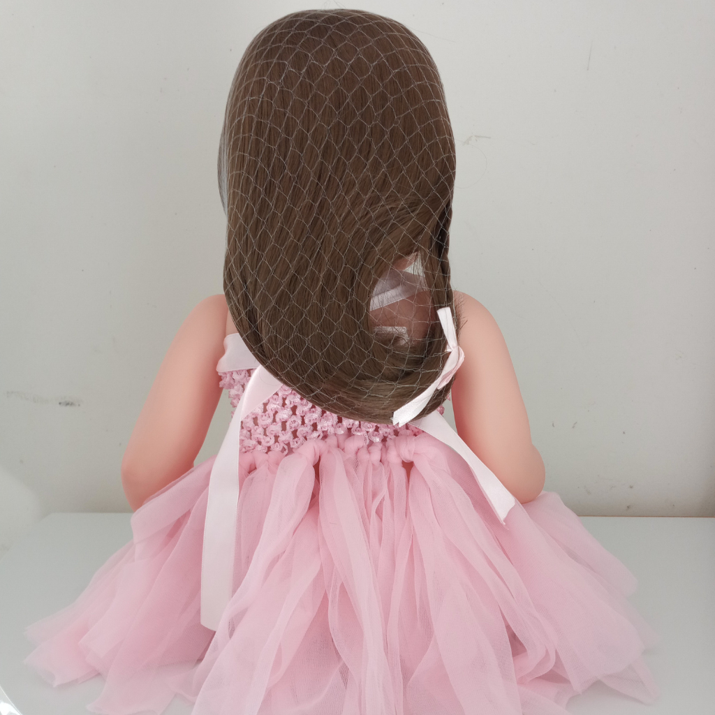 Bebê Reborn corpo todo em silicone boneca princesa Coelhinho 55cm