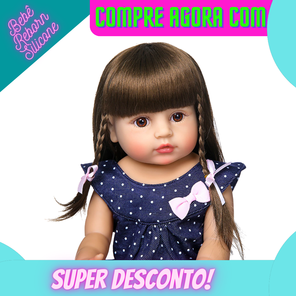 Bebê reborn boneca princesa corpo silicone pode banhar