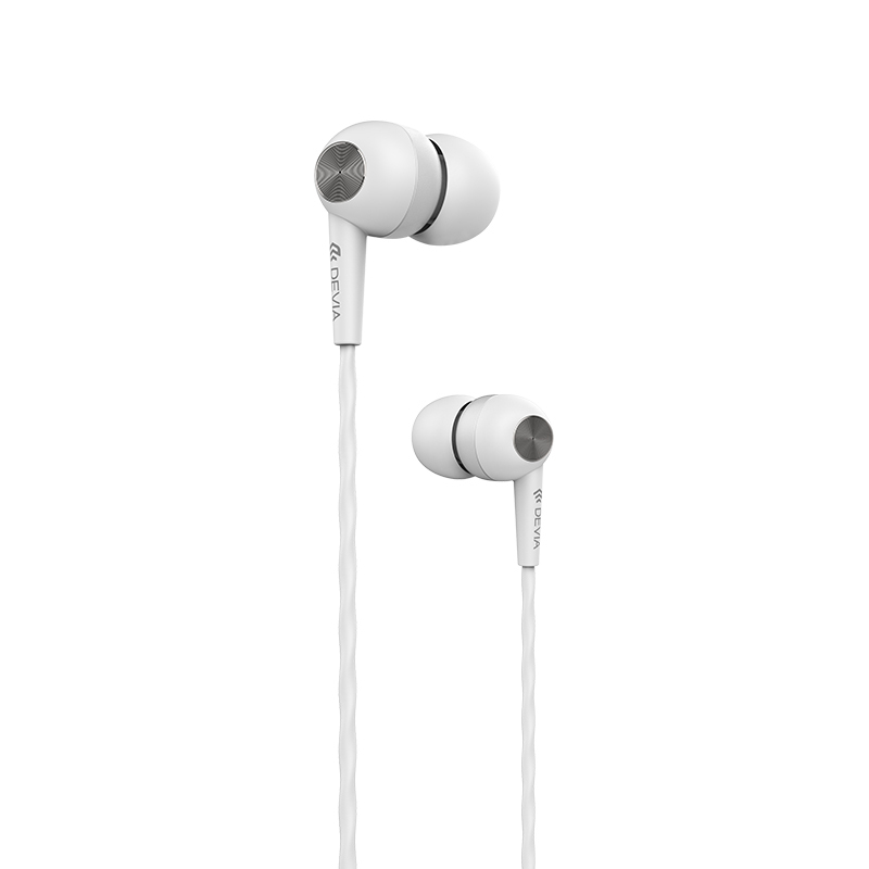 Auriculares Blancos Con Cable Devia - Idrawer Series