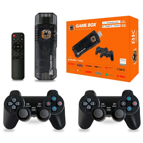 tv stick + Consola de videojuegos Stick Lite 8K Joystick inalámbrico doble de 64GB con 10000 juegos Retro