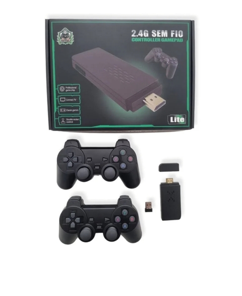 MINICONSOLA RS-90 Consola de videojuegos Stick Lite 4K , Joystick inalámbrico doble de 64GB con 10000 juegos Retro