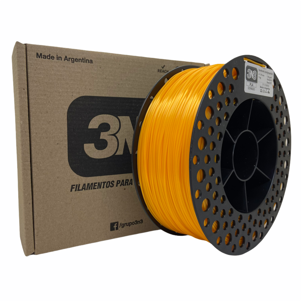 Filamento PLA 3N3 Dourado 1.75mm 1KG - dynalabs