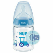 NUK MAMADERA FIRST CHOICE CON CONTROL DE TEMPERATURA 150ML AZUL