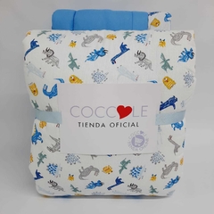 Acolchado + Chichonera para Cuna 60 x 120 en Piqué Estampado Coccole(CONSULTAR DISEÑOS ANTES DE COMPRAR A NUESTRO WHATSAPP) - comprar online