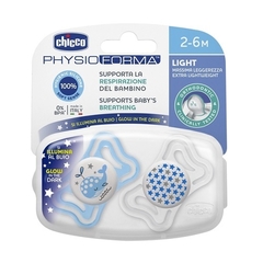 Chupetes Physio Light 2-6 meses Lumi blue Chicco