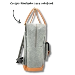 MOCHILA MATERNAL Y PORTANOTEBOOK COCO GRIS - El Arca del Bebè