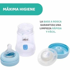 Mamadera Perfect 5 150ml 0m+ Flujo Lento Chicco Celeste - comprar online