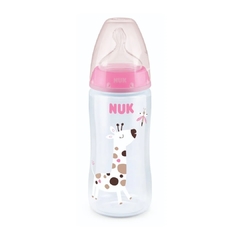 NUK MAMADERA FIRST CHOICE PLUS CON CONTROL DE TEMPERATURA 300ML JIRAFA