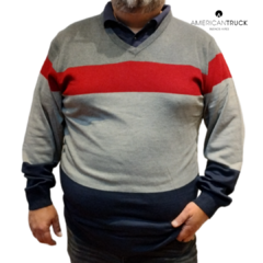 Sweater American Rayado Gris V