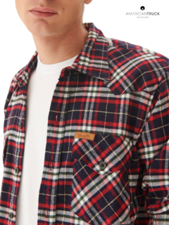 Camisa Wrangler LS Rodeo Night Viyela Roja