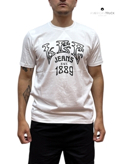 Remera Lee SS Tinto Blanca