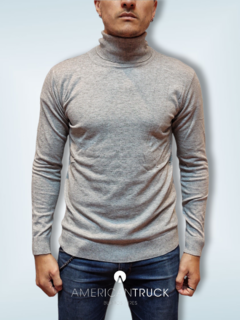 Sweater Polera American Gris Jersey