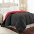 Acolchado Plumon Simil Duvet - Rojo / Negro