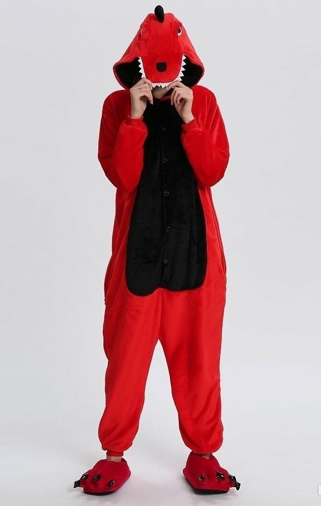 Pijama Kigurumi Dino Rojo