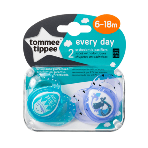 Chupete Tommee Tippee Fun Friends 18-36 Meses Cod.9301 Color Verde Y  Amarillo Período De Edad 6-12 Meses