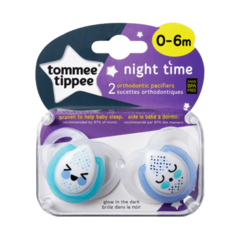 M+O  Chupete con Forma de Pecho Noche Tommee Tippee, 0-6 meses, 2